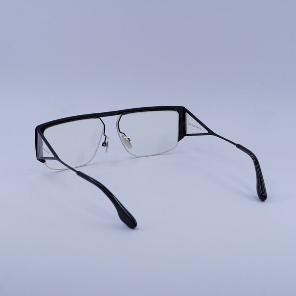 Victoria Beckham VB250S 001 Sunglasses Black Rectangle Frame, Transparent Lenses - Picture 6 of 10